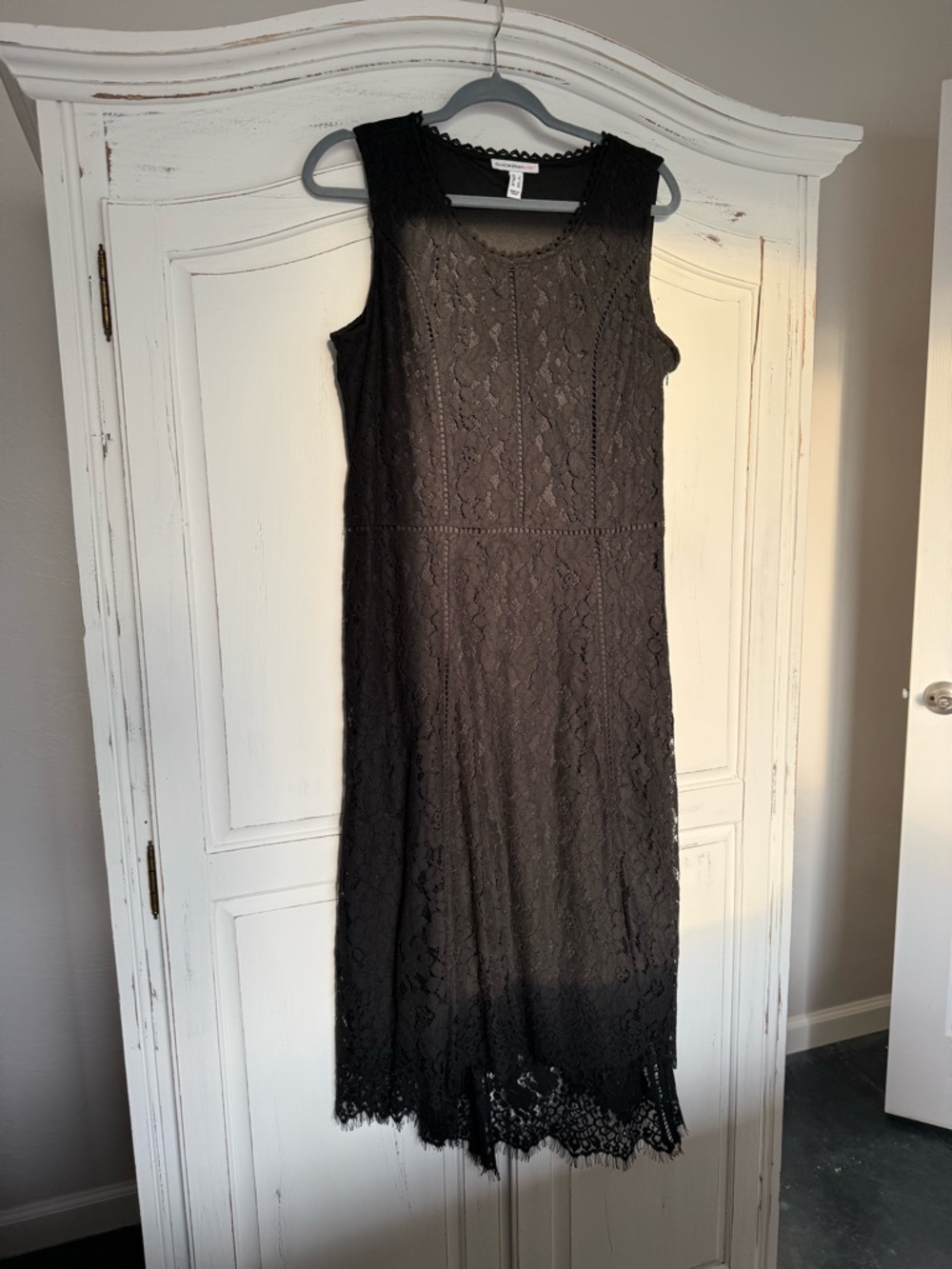 Isaac Mizrahi Black Lace Midi Dress